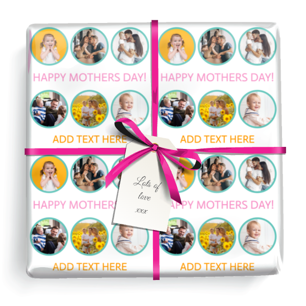 Personalised Mothers Day Wrapping Paper - Mammy & Me -  Upload 6 Photos
