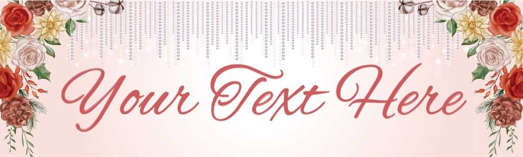 Personalised Birthday Banner - Autumn Flowers