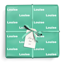 Personalised Birthday Wrapping Paper -  Green Design - Add Name