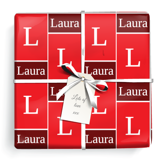 Personalised Birthday Wrapping Paper - Add Name & Initial