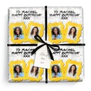 Personalised Birthday Wrapping Paper - Friends Theme - Add Text & 2 Photos