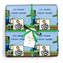Personalised Birthday Wrapping Paper - Gaming Mine - Upload 1 Photo & Add Text
