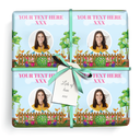 Personalised Birthday Wrapping Paper - Gardening Design - Add Text & 1 Photos