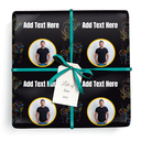 Personalised Birthday Wrapping Paper - Gym Weight Training - Add Text & 1 Photo
