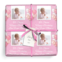 Personalised Birthday Wrapping Paper - Pink Balloons - Upload Photo & Text