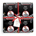 Personalised Birthday Wrapping Paper - Motorbike - Add Text & 1 Photos