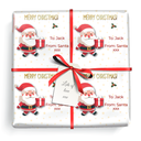 Personalised Christmas Wrapping Paper - Merry Xmas Santa - Add Name