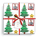 Personalised Christmas Wrapping Paper - Xmas Tree - 1 Photo & Name