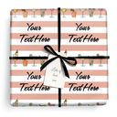 Personalised Party Wrapping Paper - Cocktail Stripes - Add Text