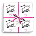 Personalised Wedding Wrapping Paper - Mr & Mrs -  Add Name
