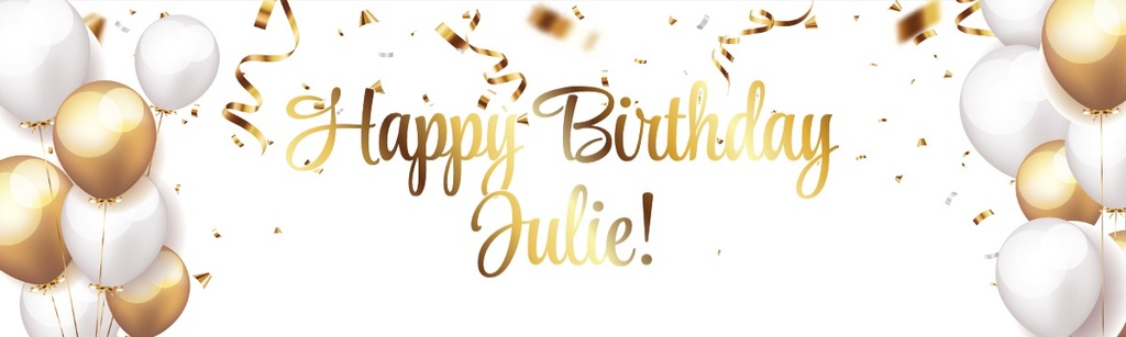 Birthday Welcome Board - Gold & White Party Balloons