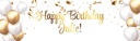 Birthday Welcome Board - Gold & White Party Balloons