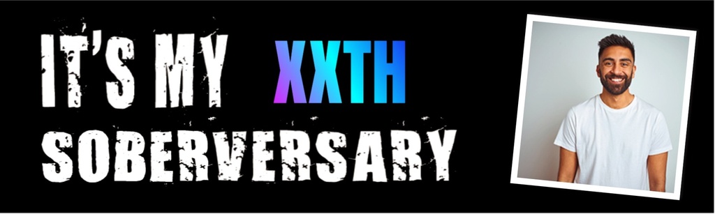 Personalised Sobriety Banner - Soberversary -  1 Photo