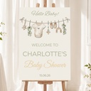 Personalised Baby Shower Welcome Sign - Neutral Boho Welcome Board
