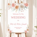 Wedding Welcome Board - Autumn Floral Design