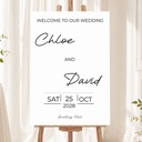 Personalised Wedding Welcome Sign - Modern Welcome Board