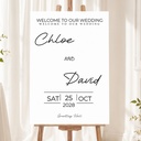 Wedding Welcome Board - Modern Design