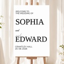 Wedding Welcome Board - Modern Minimalist Design
