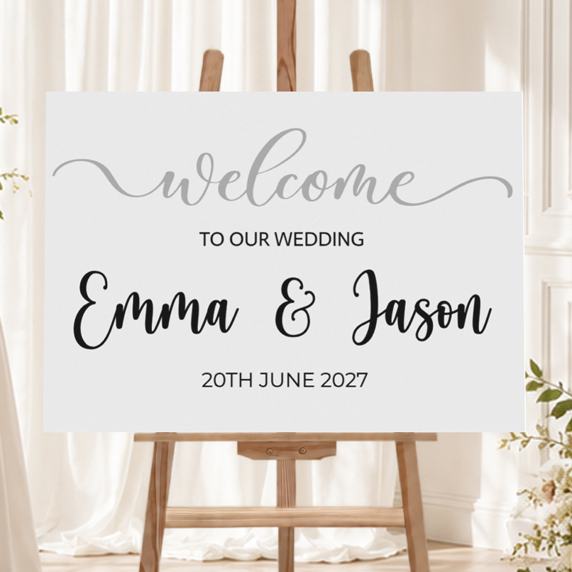 Wedding Welcome Board - Simple Landscape Design
