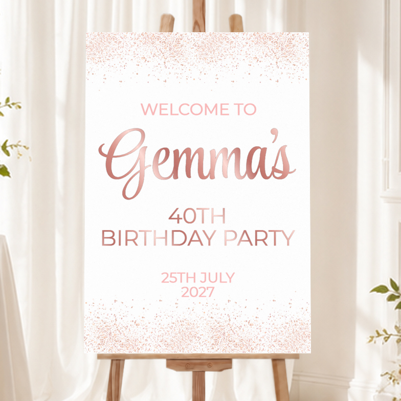 Birthday Welcome Board - Pink