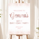 Personalised Birthday Welcome Sign - Pink Welcome Board