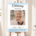 Personalised Funeral Welcome Sign with 1 Photo - In Loving Memory Memorial Board
