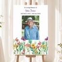 Memorial Welcome Board - In Loving Memory Funeral Spring Flowers - 1 Photo