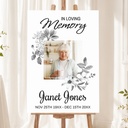 Memorial Welcome Board - Funeral Elegant Floral Design - 1 Photo