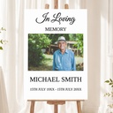 Personalised Funeral Welcome Sign with 1 Photo - Celebration of Life Memorial Board