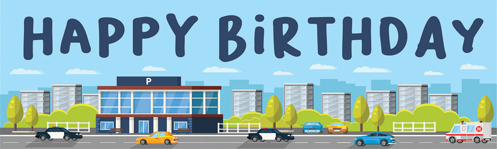 Happy Birthday Banner - City Cars Childrens