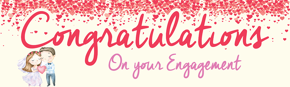 Engagement Party Banner - Congratulations On Your