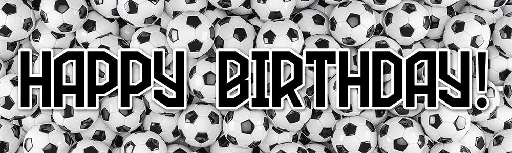 Happy Birthday Banner - Football Background Kids Party