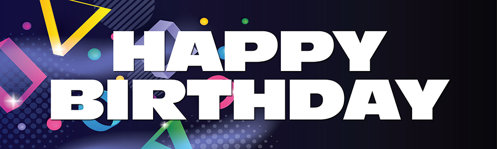 Happy Birthday Banner - Playstation Gaming Teenage Kids