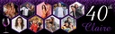 Personalised Birthday Banner - Purple Glitter Design - Custom Name, Age & 9 Photo Upload
