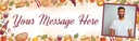 Personalised Birthday Banner - Food & Wine - Custom Text & 1 Photo Upload
