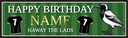 Personalised Birthday Banner - Newcastle Football - Custom Text