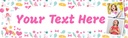 Personalised Birthday Banner - Unicorn & Fairy Design - Custom Text & 2 Photo Upload