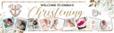 Personalised Christening Banner - Gold Floral Cross - Custom Name & 9 Photo Upload