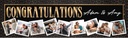 Personalised Engagement Party Banner - Art Deco - Custom Name & 9 Photo Upload