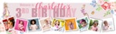 Personalised Happy 3rd Birthday Banner - Pink Rabbit Floral Welcome - Custom Name & 9 Photo
