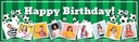 Personalised Happy Birthday Banner - Football Pitch - 9 Photo Upload