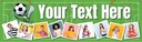 Personalised Happy Birthday Banner - Green Football Pitch - 9 Photo Upload