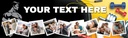 Personalised Happy Birthday Banner - Gym Work Out- Custom Text & 9 Photo Upload