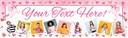 Personalised Happy Birthday Banner - Pink Hearts - 9 Photo Upload