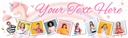 Personalised Happy Birthday Banner - Pink Unicorn Rainbow - 9 Photo Upload