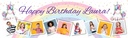 Personalised Happy Birthday Banner - Pretty Unicorn Party - 9 Photo Upload