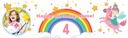Personalised Happy Birthday Banner - Rainbow & Unicorn - Text, Age & 1 Photo Upload