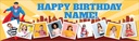 Personalised Happy Birthday Banner - Superman Superhero - Custom Name & 9 Photo Upload