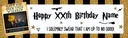 Personalised Happy Birthday Banner - Wizard Design - Custom Age & 1 Photo Upload