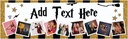 Personalised Happy Birthday Banner - Wizard Witch - 9 Photo Upload